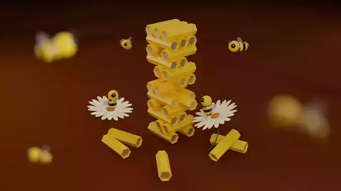 Bee Jenga Free 3D model