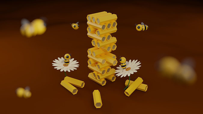 Bee Jenga Free 3D model