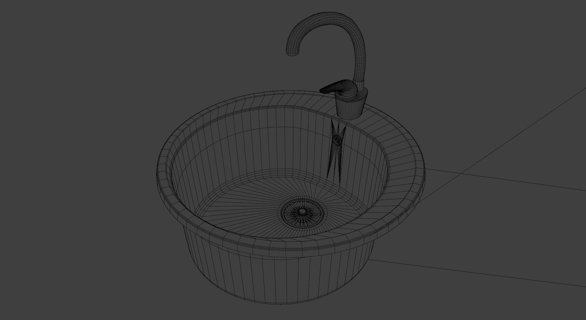 Kitchen Sink Low-poly 3D model_8
