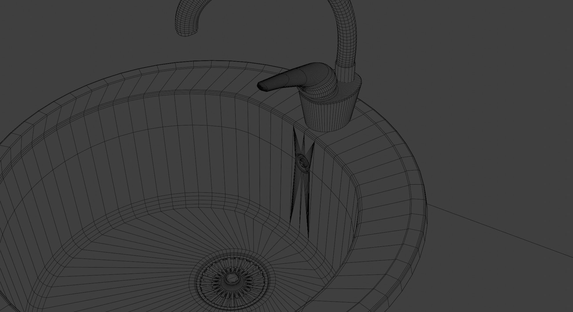 Kitchen Sink Low-poly 3D model_9
