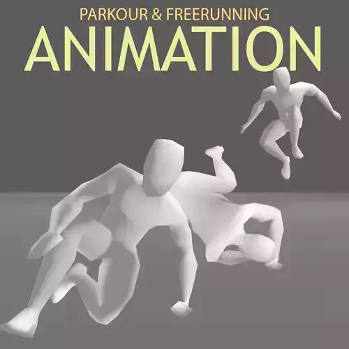 Parkour and Freerunning Roll animation 3D model
