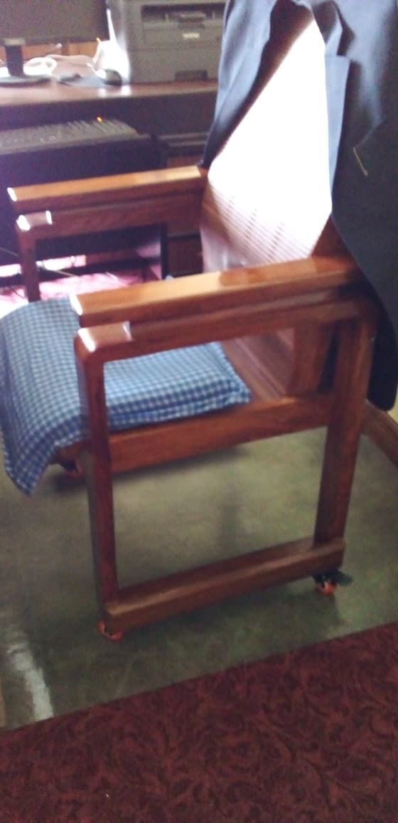 Wooden Chair Low-poly 3D model_17