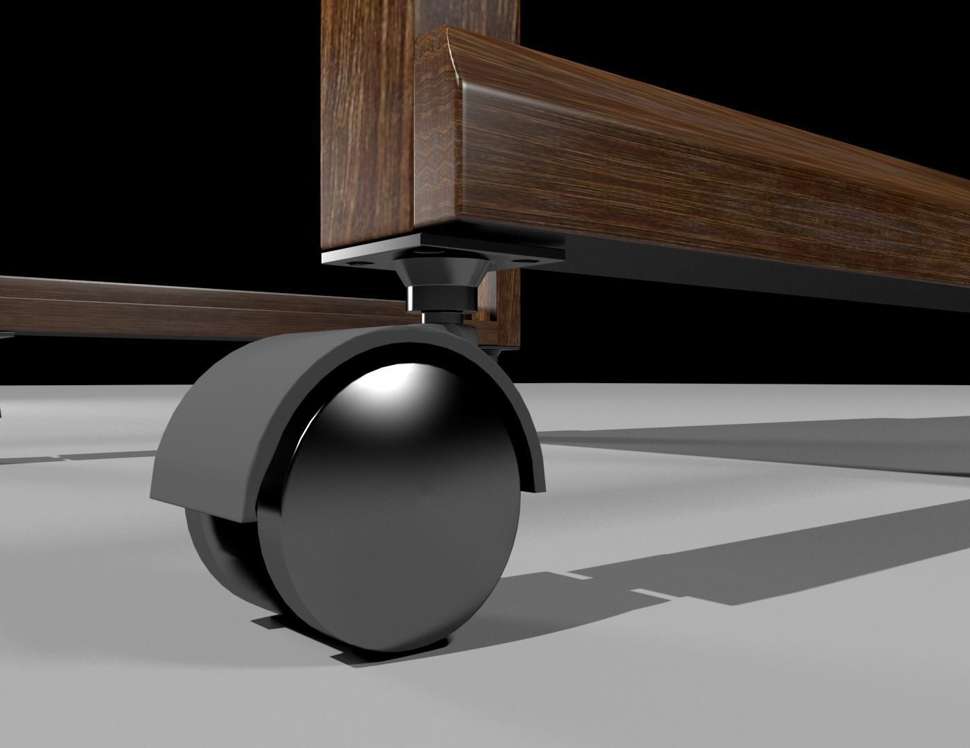 Wooden Chair Low-poly 3D model_11