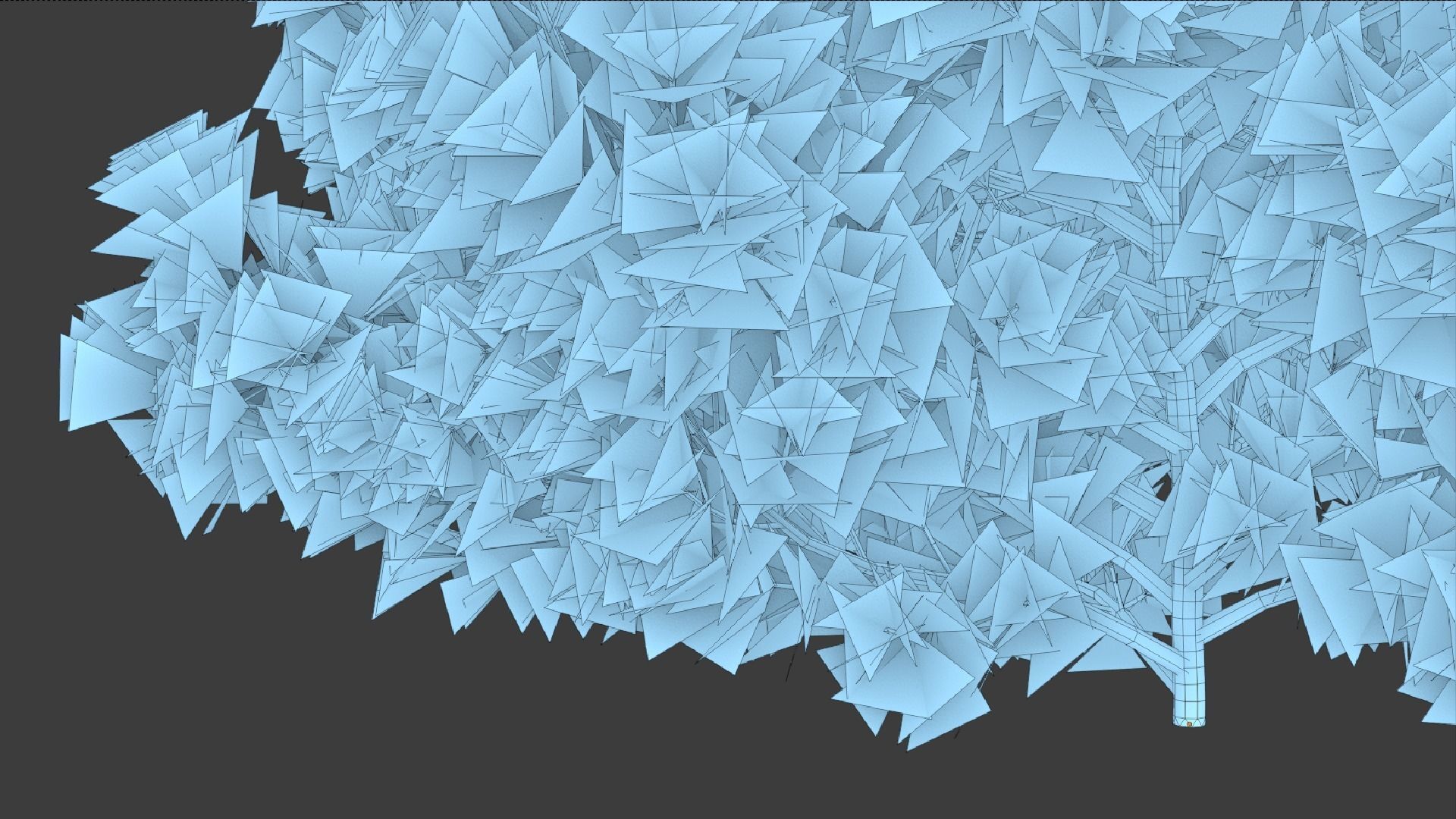 Japanese Umbrella Pine Trees Low-poly 3D model_5