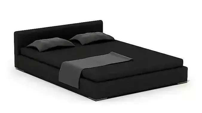 Modern Black Bed 3D model