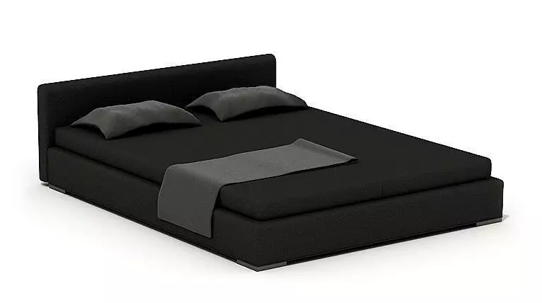 Modern Black Bed 3D model