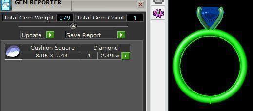 Cushion Square Solitaire Ring  3D print model_10