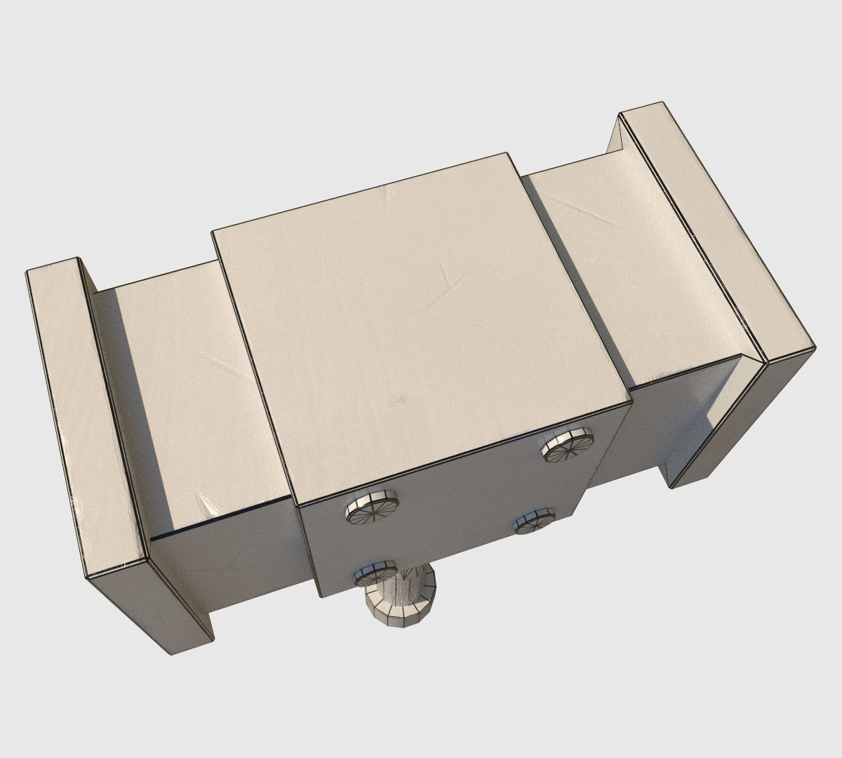 Fantasy Hammer Low-poly 3D model_6