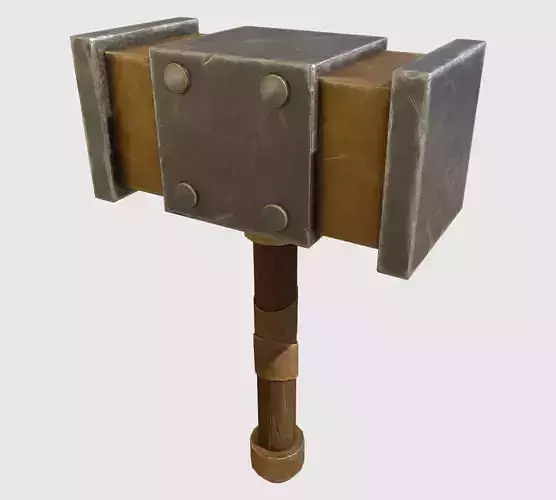 Fantasy Hammer Low-poly 3D model