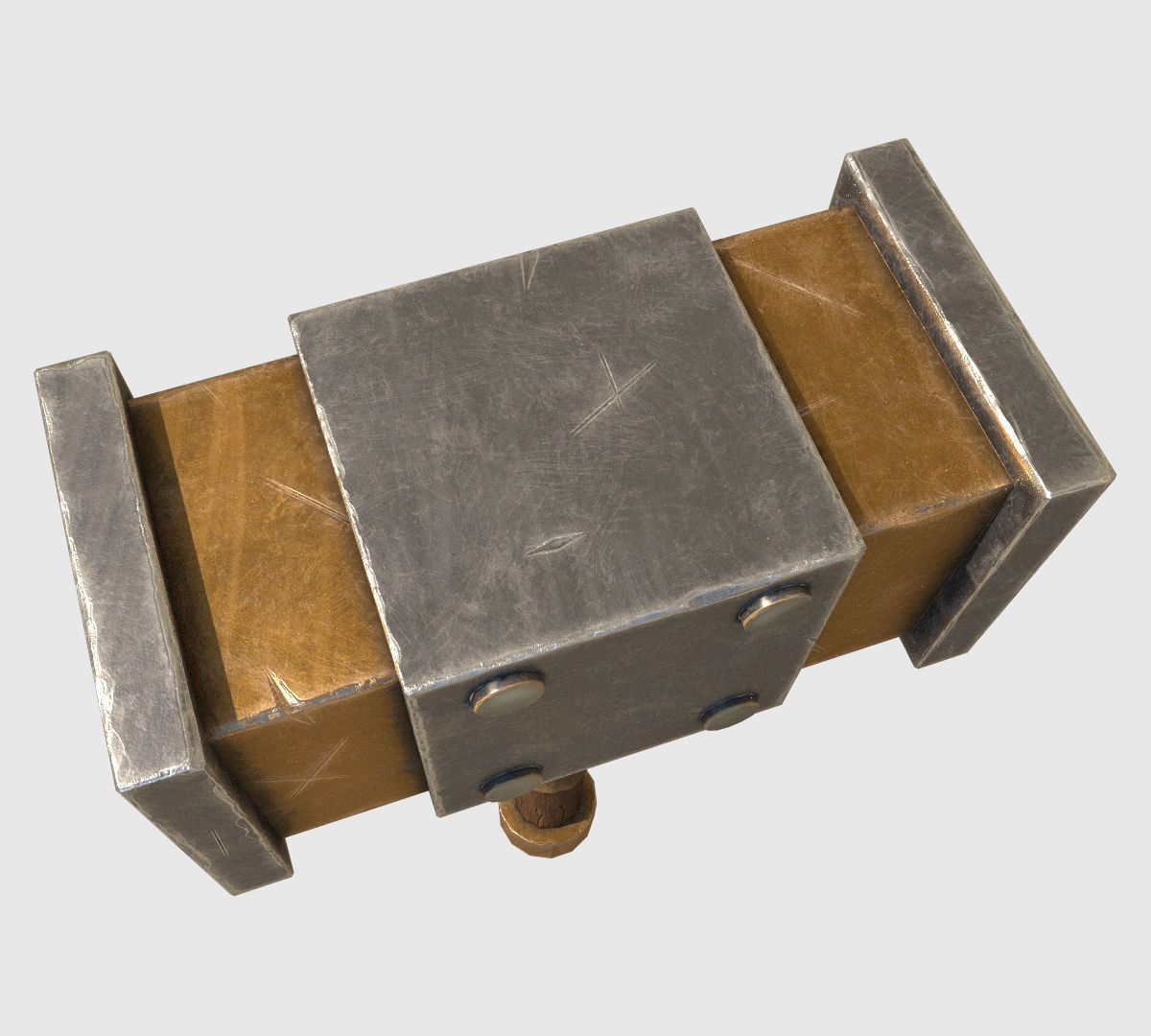 Fantasy Hammer Low-poly 3D model_5