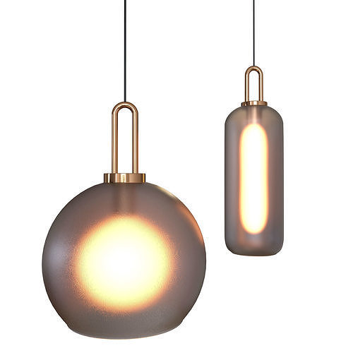 Iona glass pendant lamp 3D model