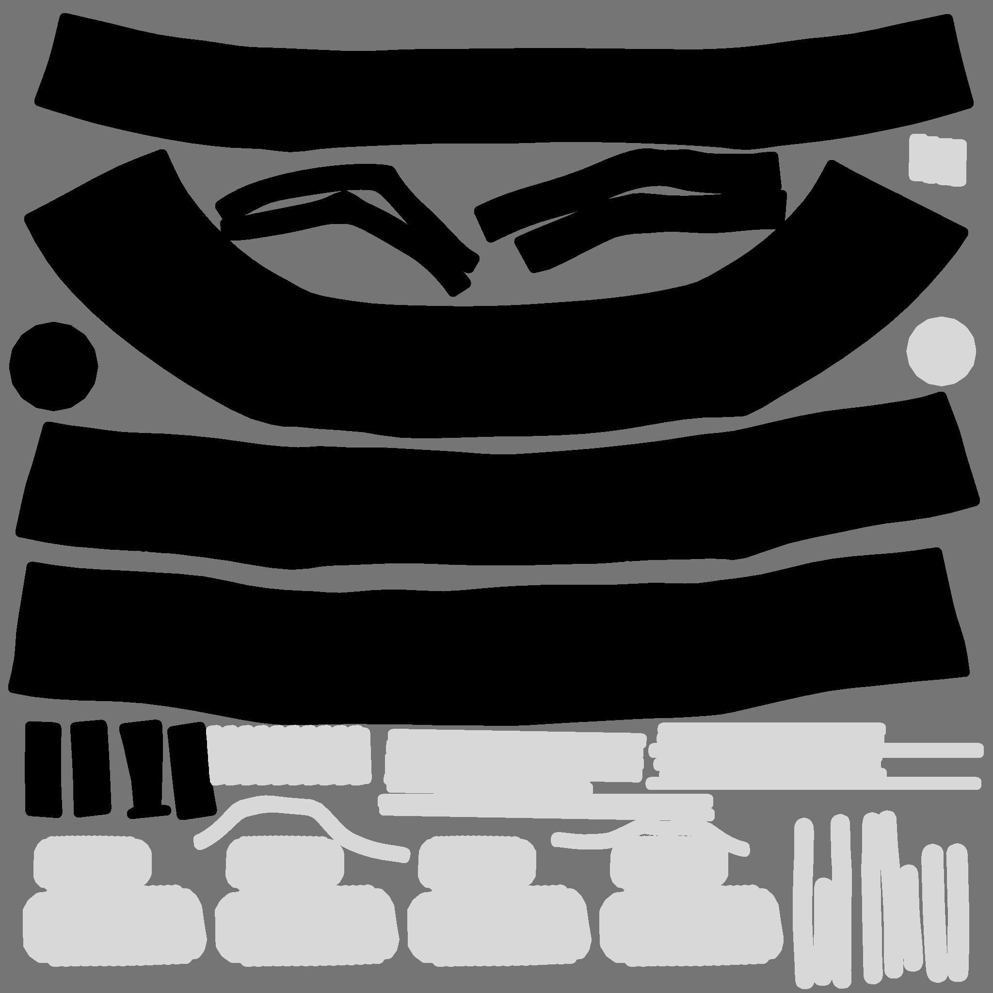 Black Mini Skirt With Belt Low-poly 3D model_6