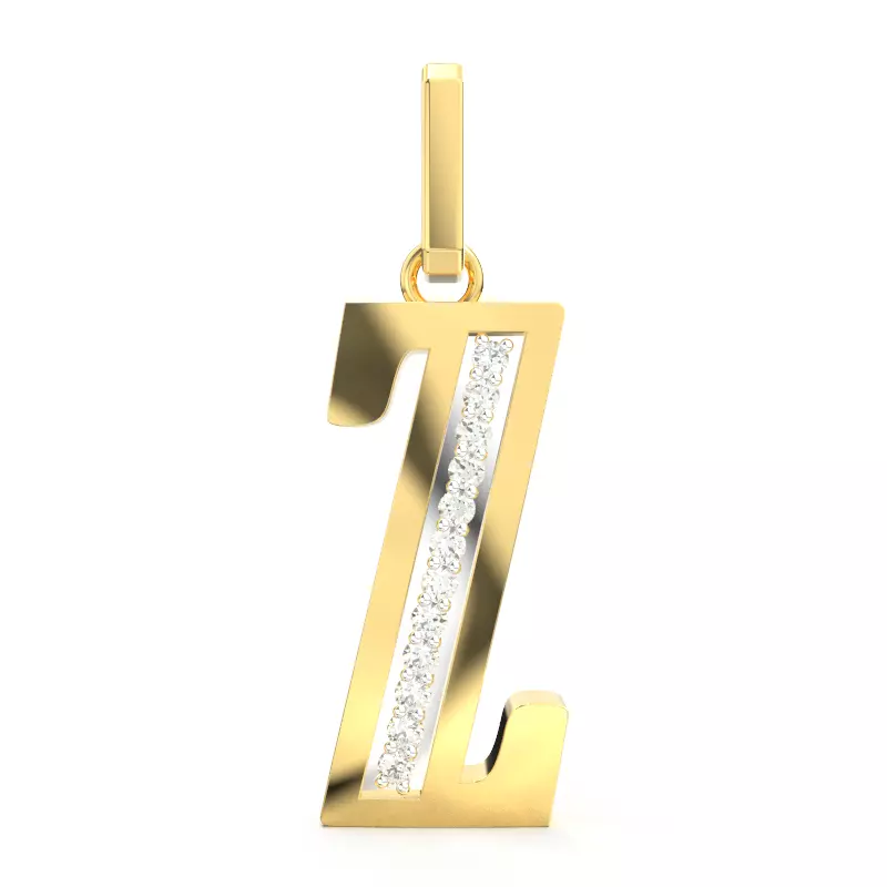 Z SCRIPT DIAMOND PENDANT 3D print model_0
