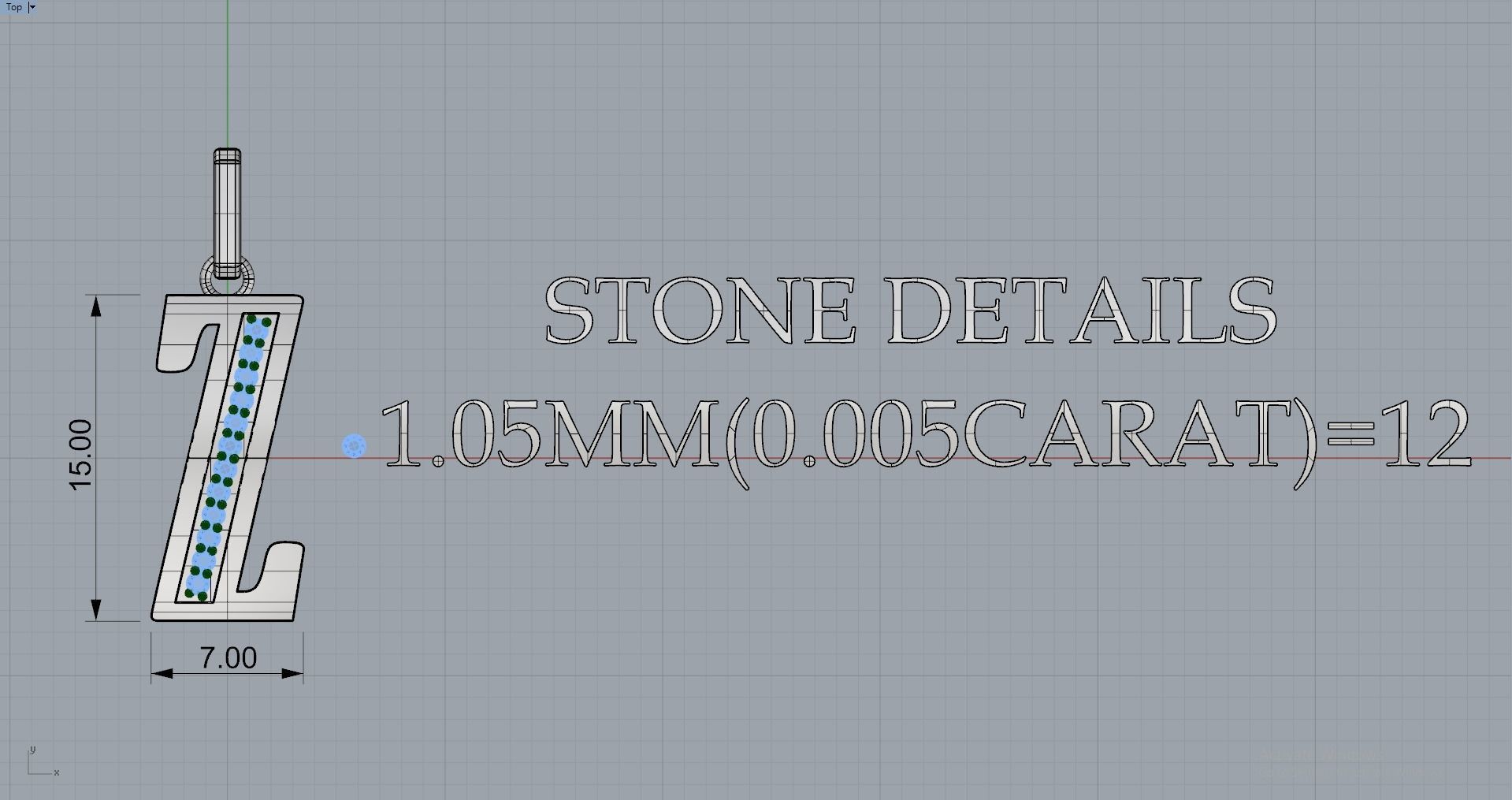 Z SCRIPT DIAMOND PENDANT 3D print model_8