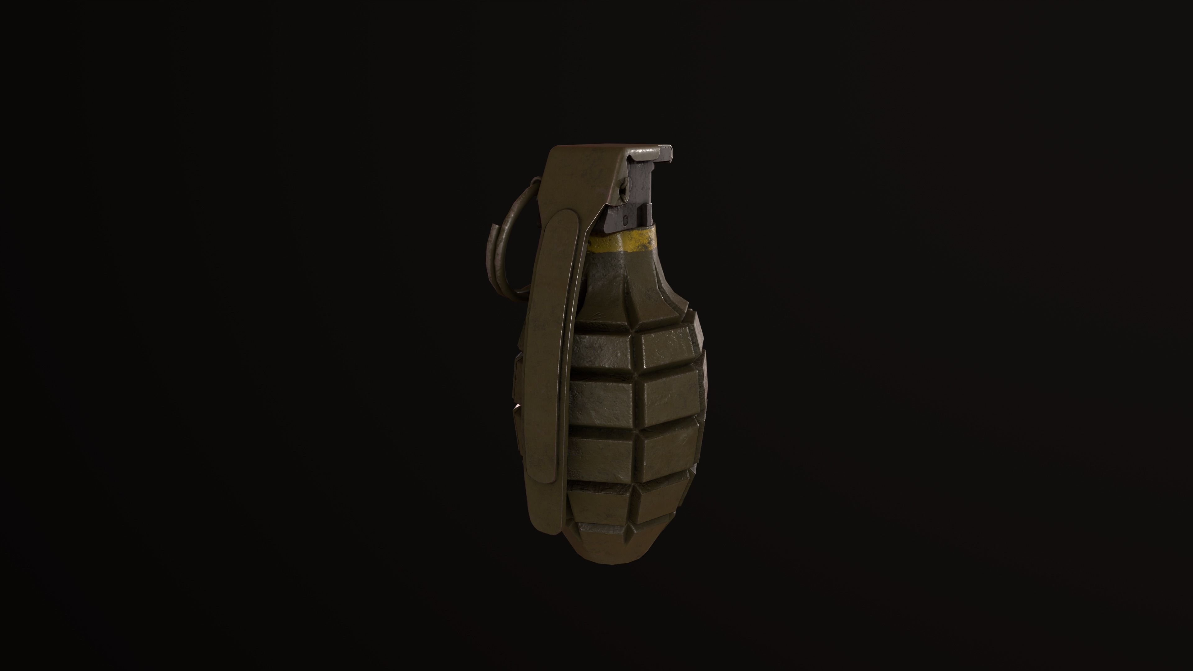 GRENADE MK 2 Low-poly 3D model_2