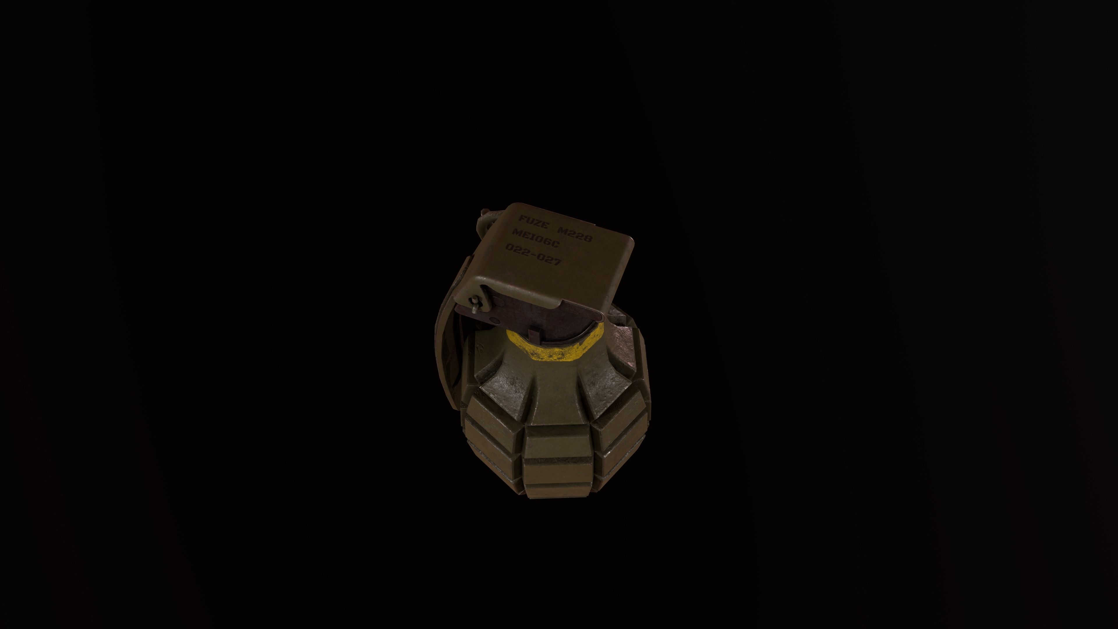 GRENADE MK 2 Low-poly 3D model_4