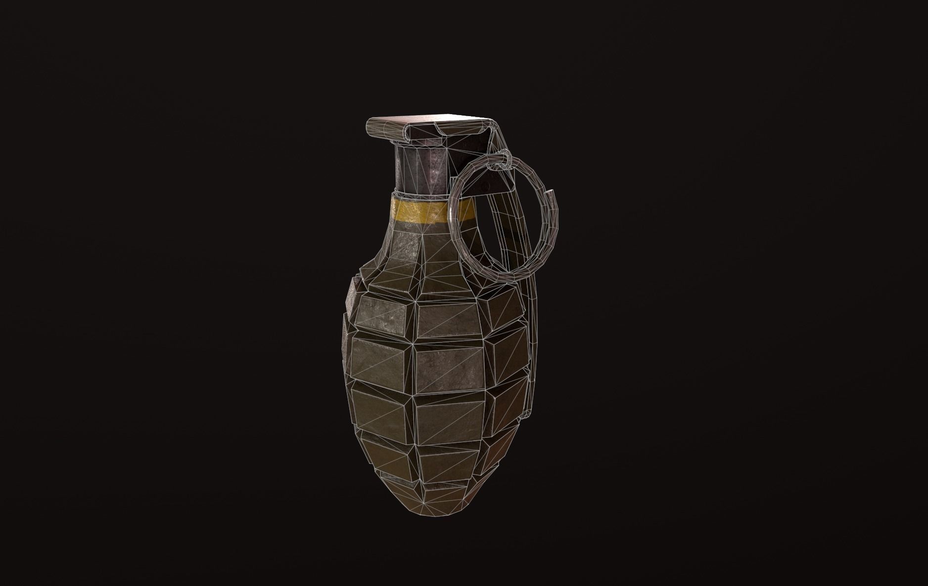 GRENADE MK 2 Low-poly 3D model_5
