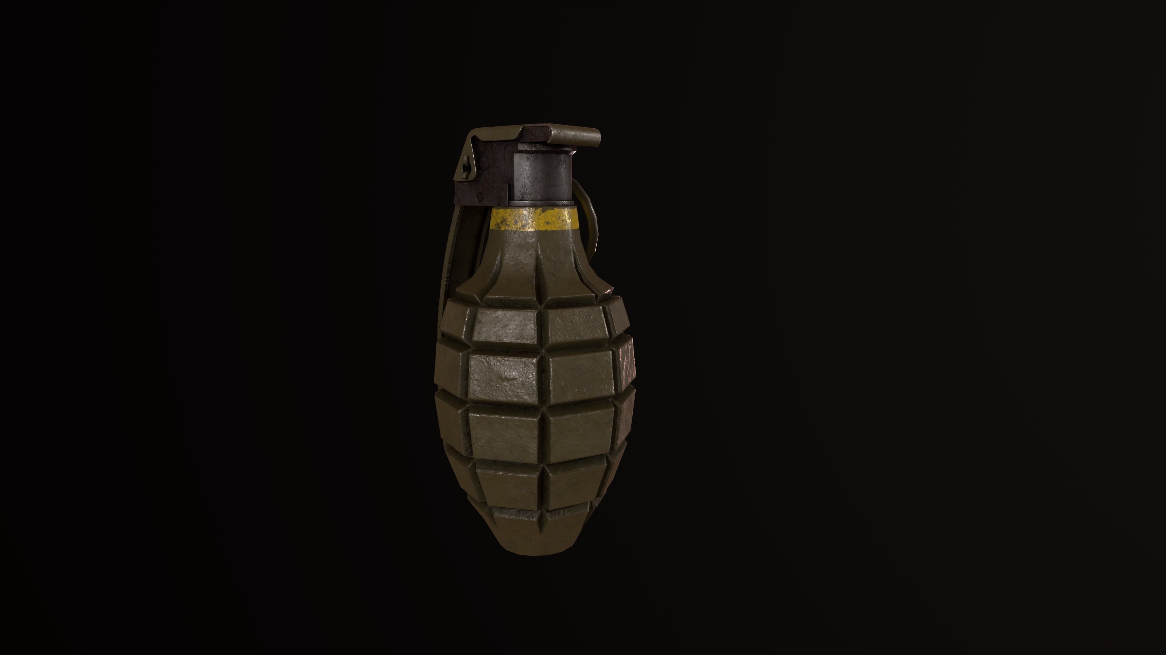 GRENADE MK 2 Low-poly 3D model_3