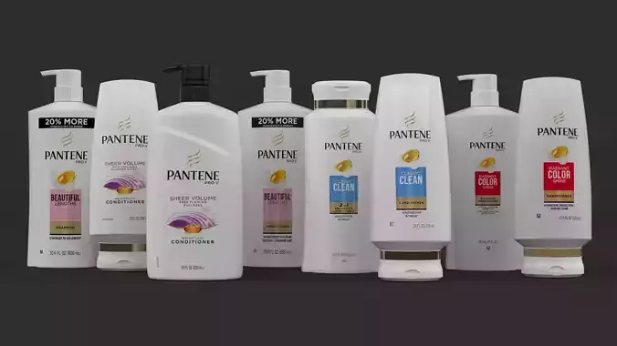 Pantene Collection bottle of hair care product 3D model