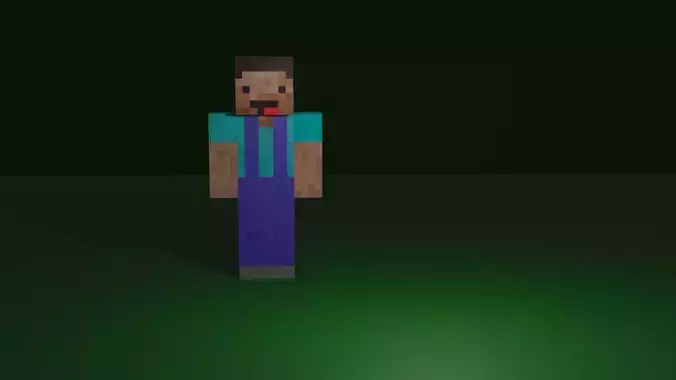 Steve 3D minecraft character
