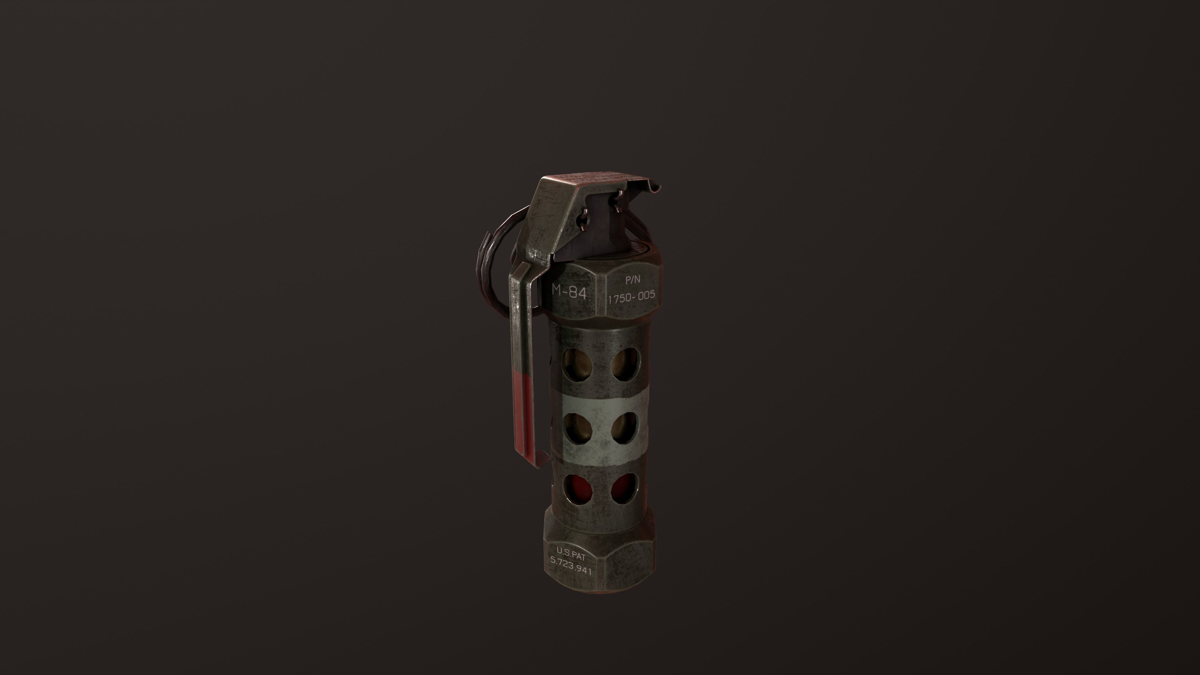 GRENADE M 84 Low-poly 3D model_3