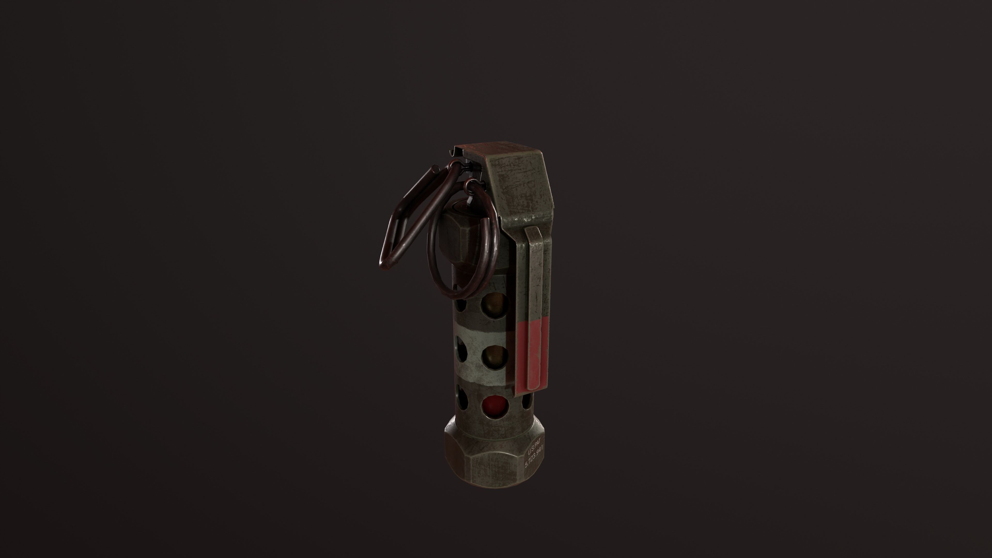 GRENADE M 84 Low-poly 3D model_2