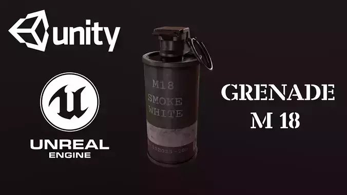 GRENADE M 18 Low-poly 3D model