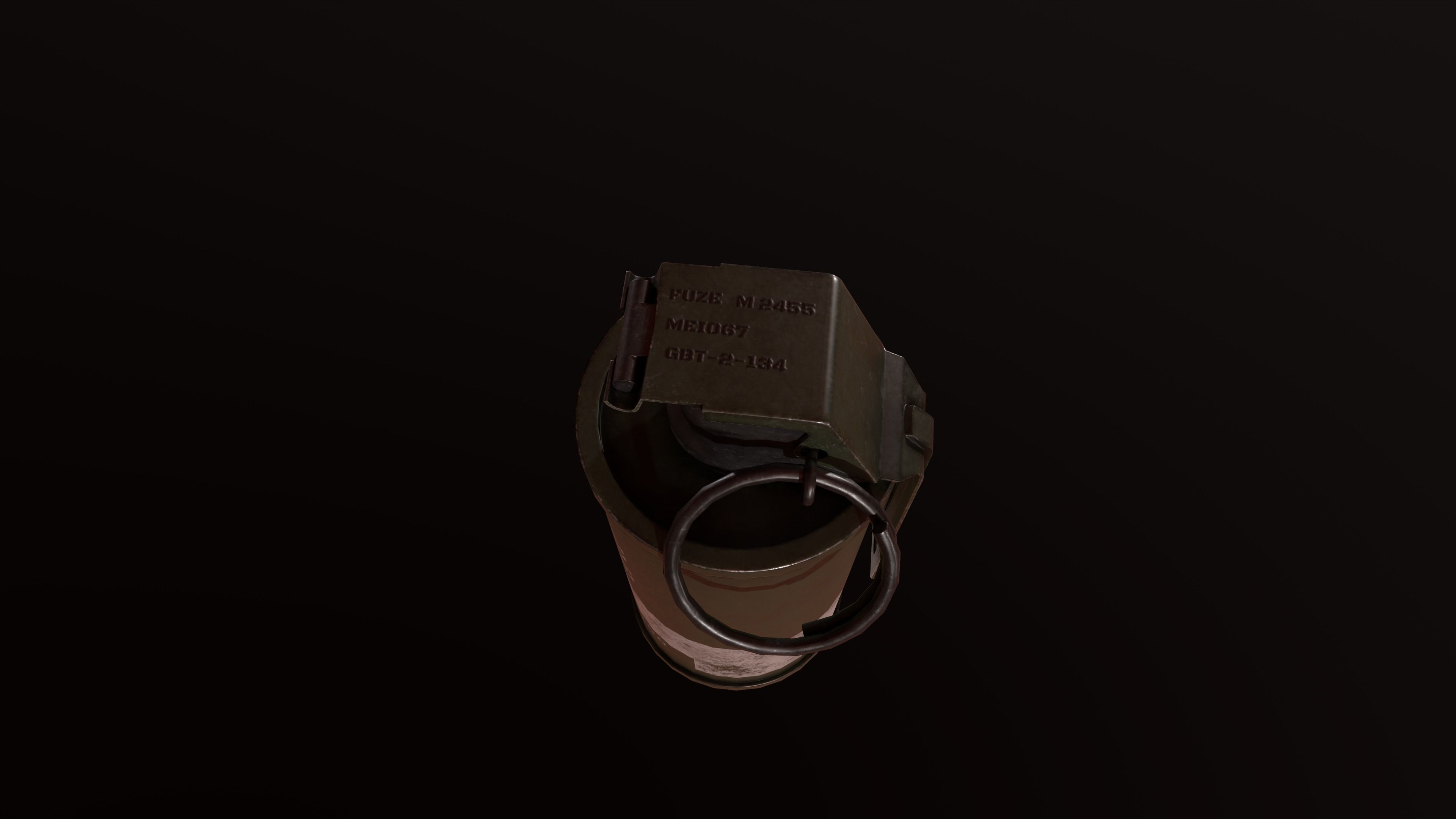 GRENADE M 18 Low-poly 3D model_5