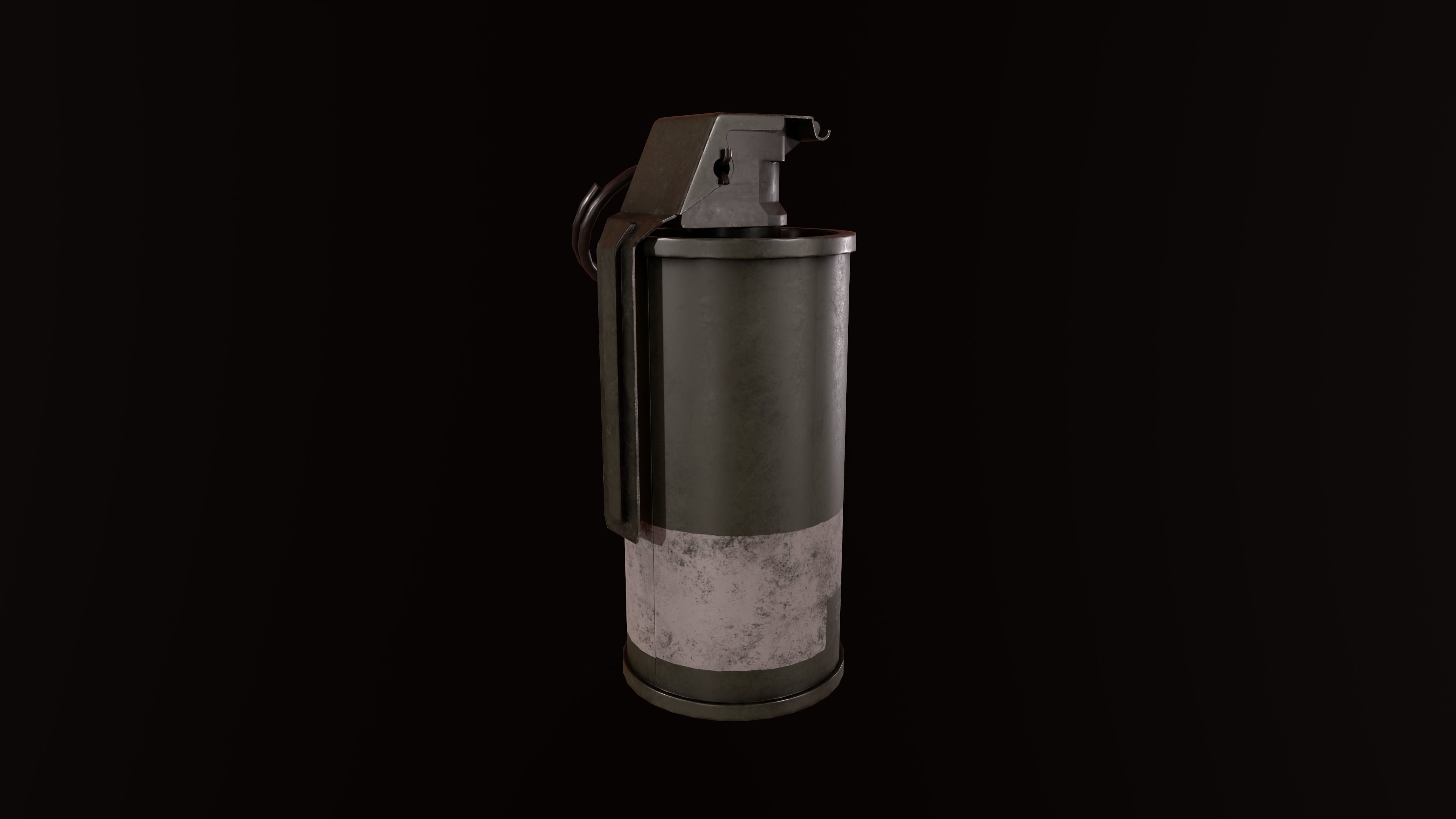 GRENADE M 18 Low-poly 3D model_3