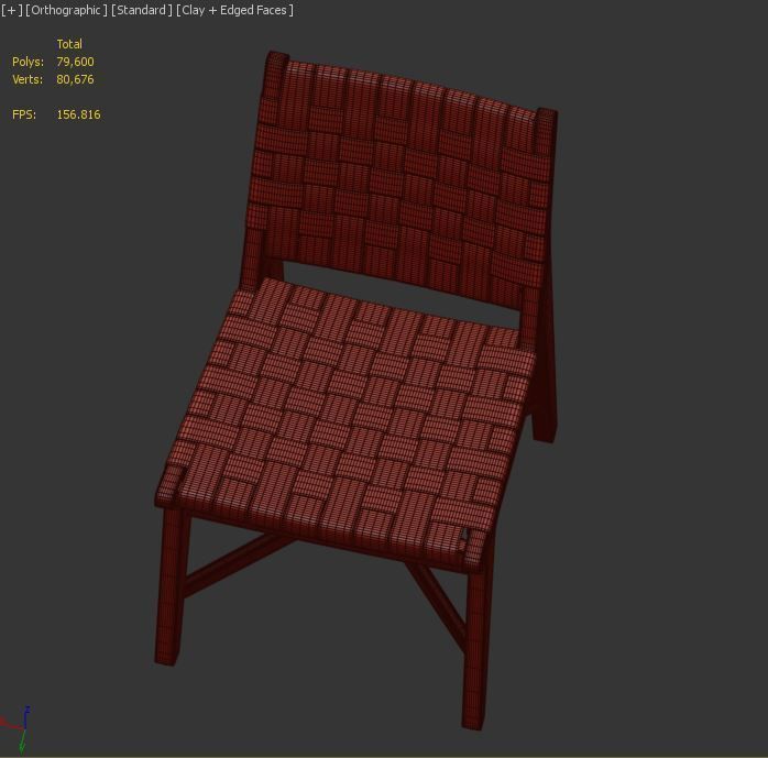 Taj White Woven Leather Dining Chair 3D model_5