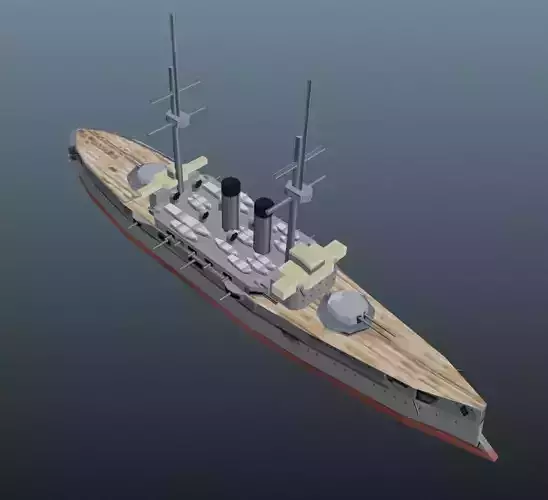 BattleShip britannia Low-poly 3D model