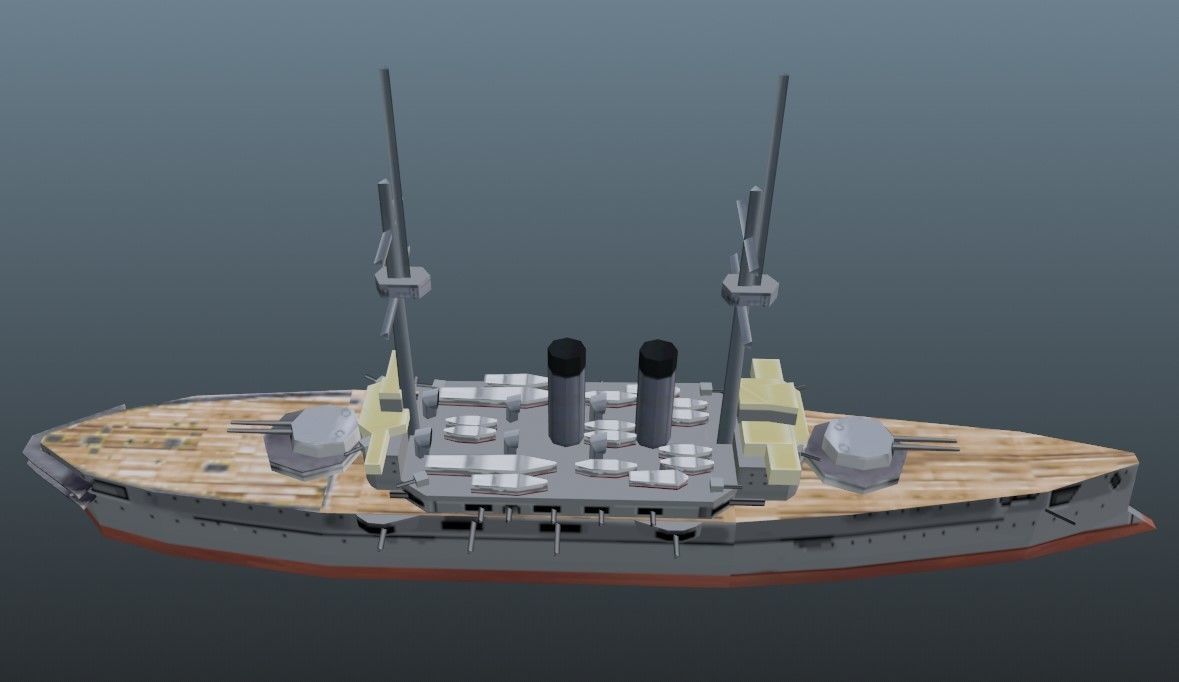 BattleShip britannia Low-poly 3D model_2