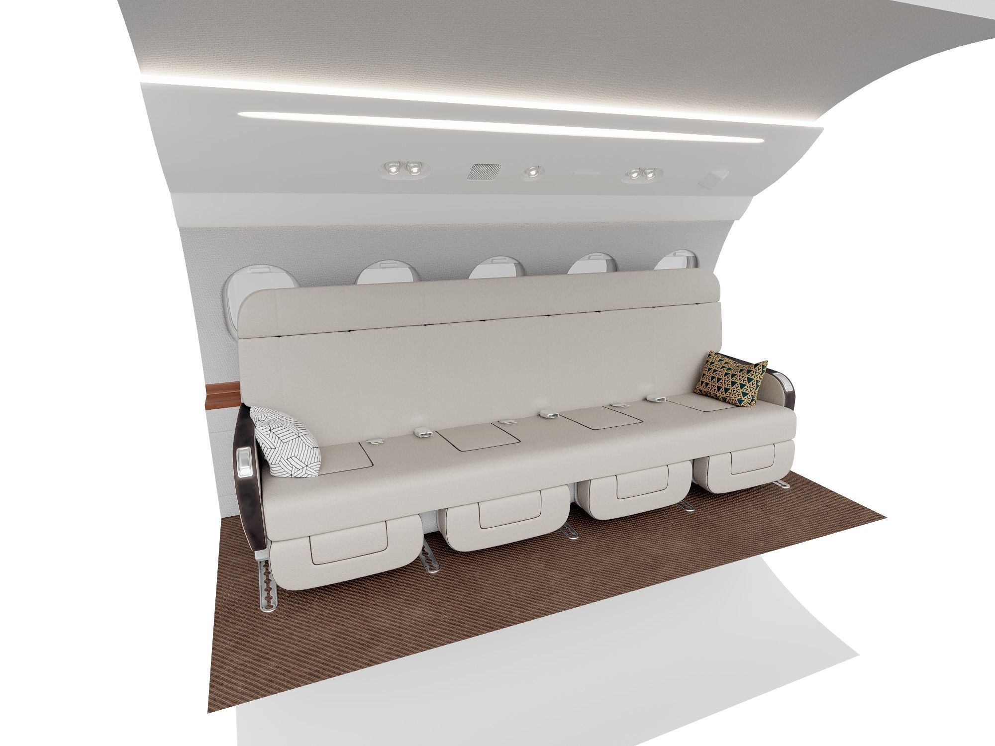 Buisiness jet interior 3D model_10