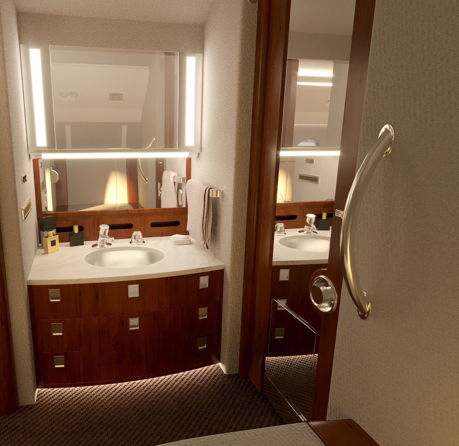 Buisiness jet interior 3D model_6