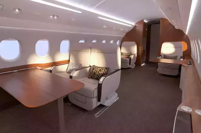 Buisiness jet interior  3D model