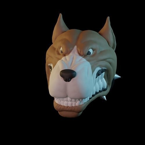 dog head 3D print model