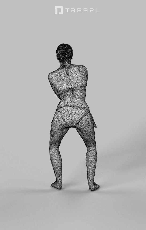 3d crowds and Dream midground voluptuous beach woman volleyball 3D Model Collection_20