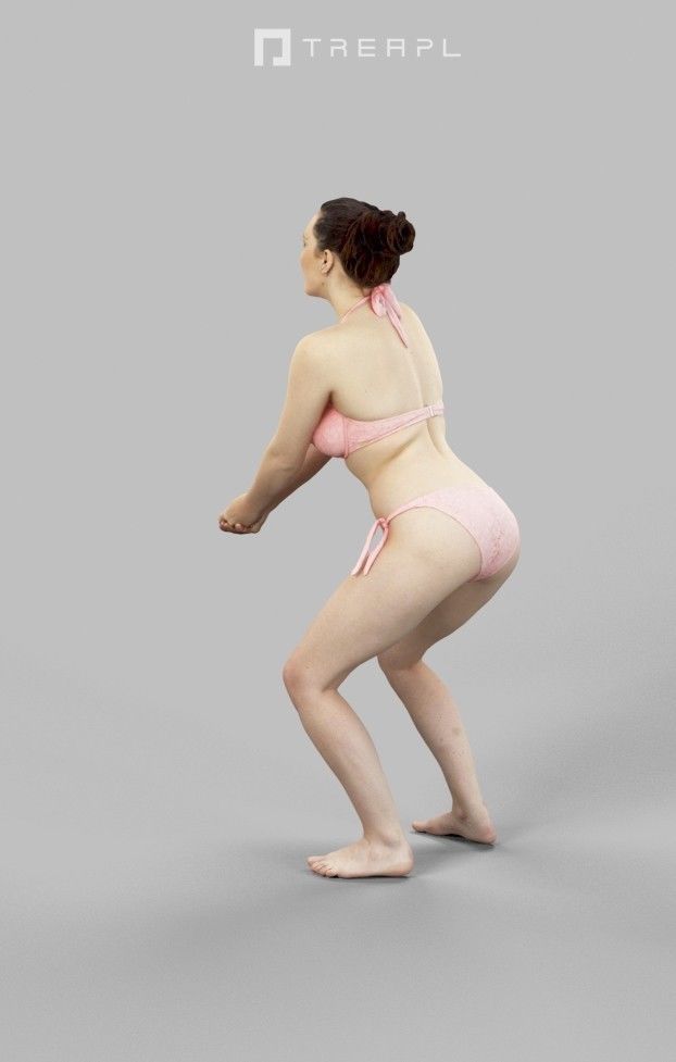 3d crowds and Dream midground volleyball beach woman 3D Model Collection_13