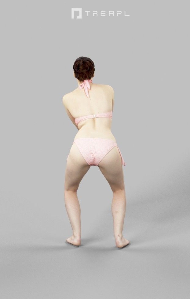 3d crowds and Dream midground volleyball beach woman 3D Model Collection_14