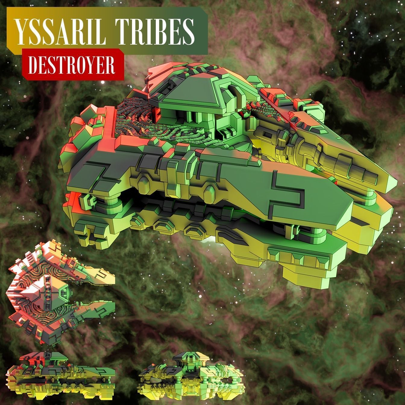 Twilight Imperium ships Yssaril Tribes 3D print model_8