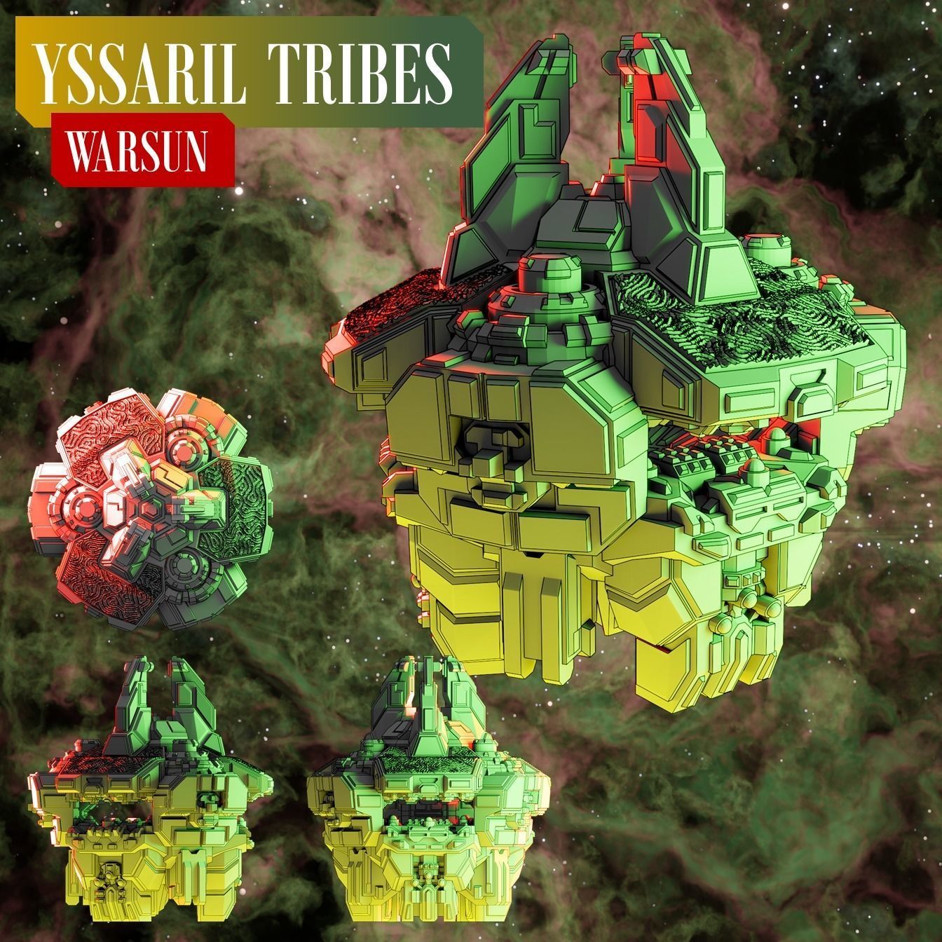 Twilight Imperium ships Yssaril Tribes 3D print model_3