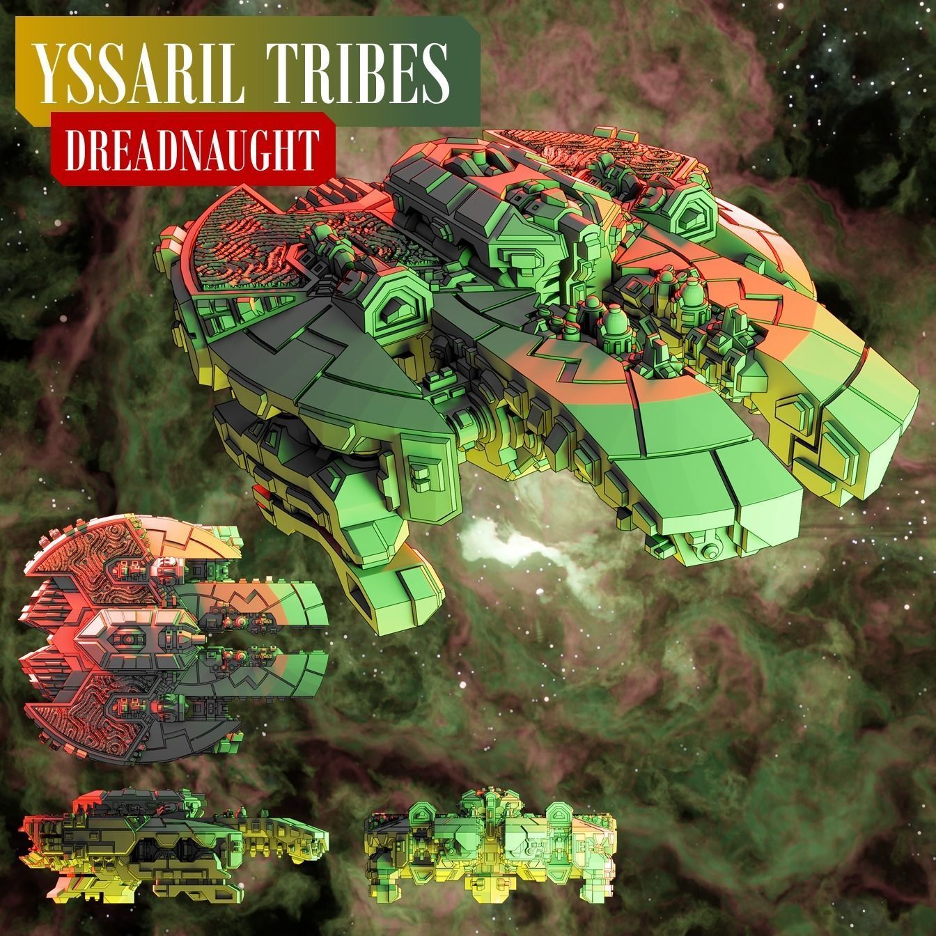 Twilight Imperium ships Yssaril Tribes 3D print model_5
