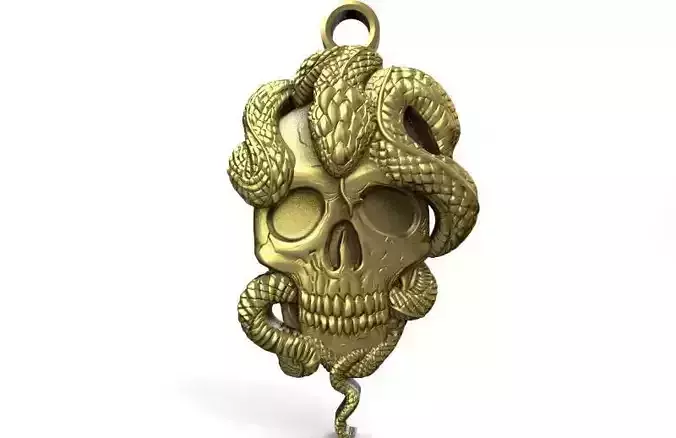 Snake skull pendant 