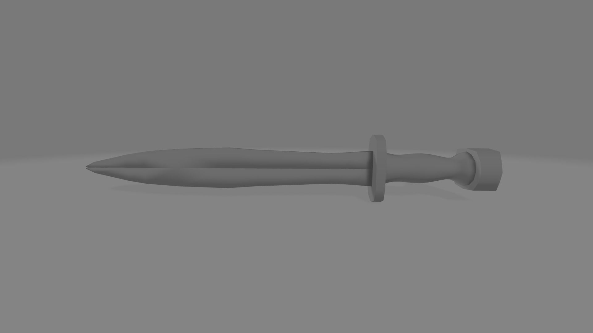 basic sword Low-poly 3D model_3