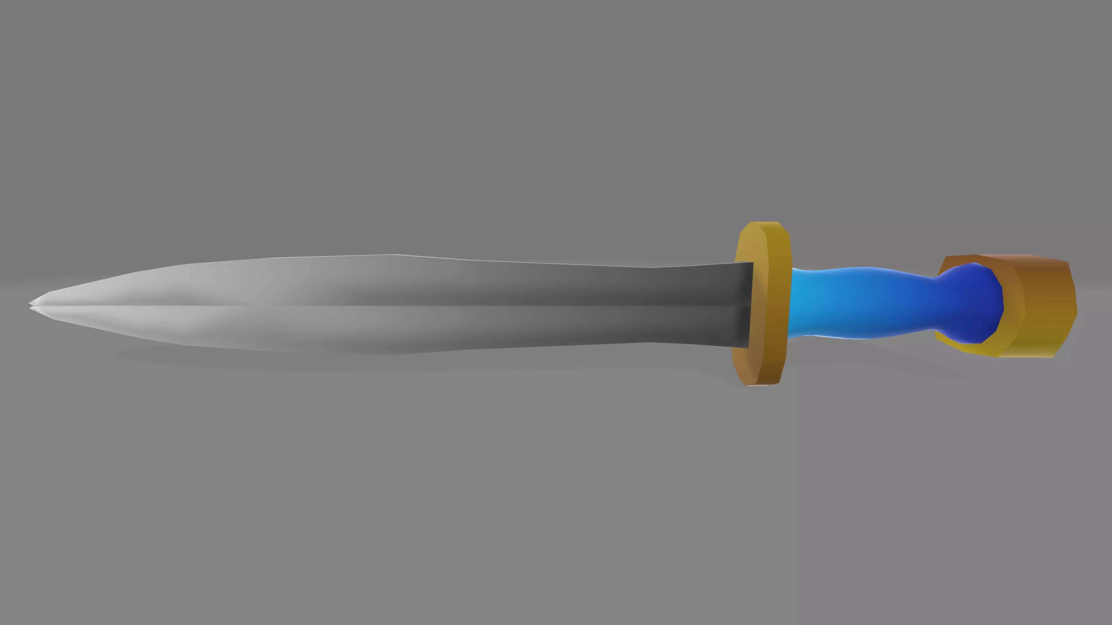 basic sword Low-poly 3D model_0