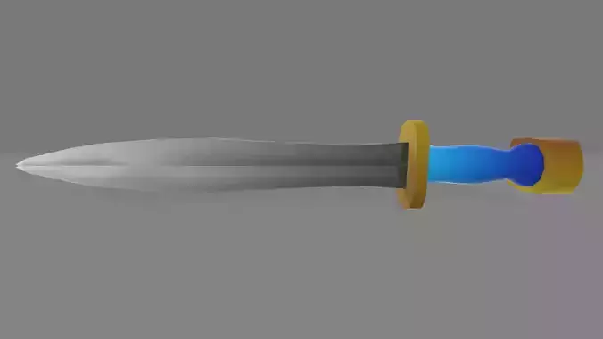 basic sword Low-poly 3D model