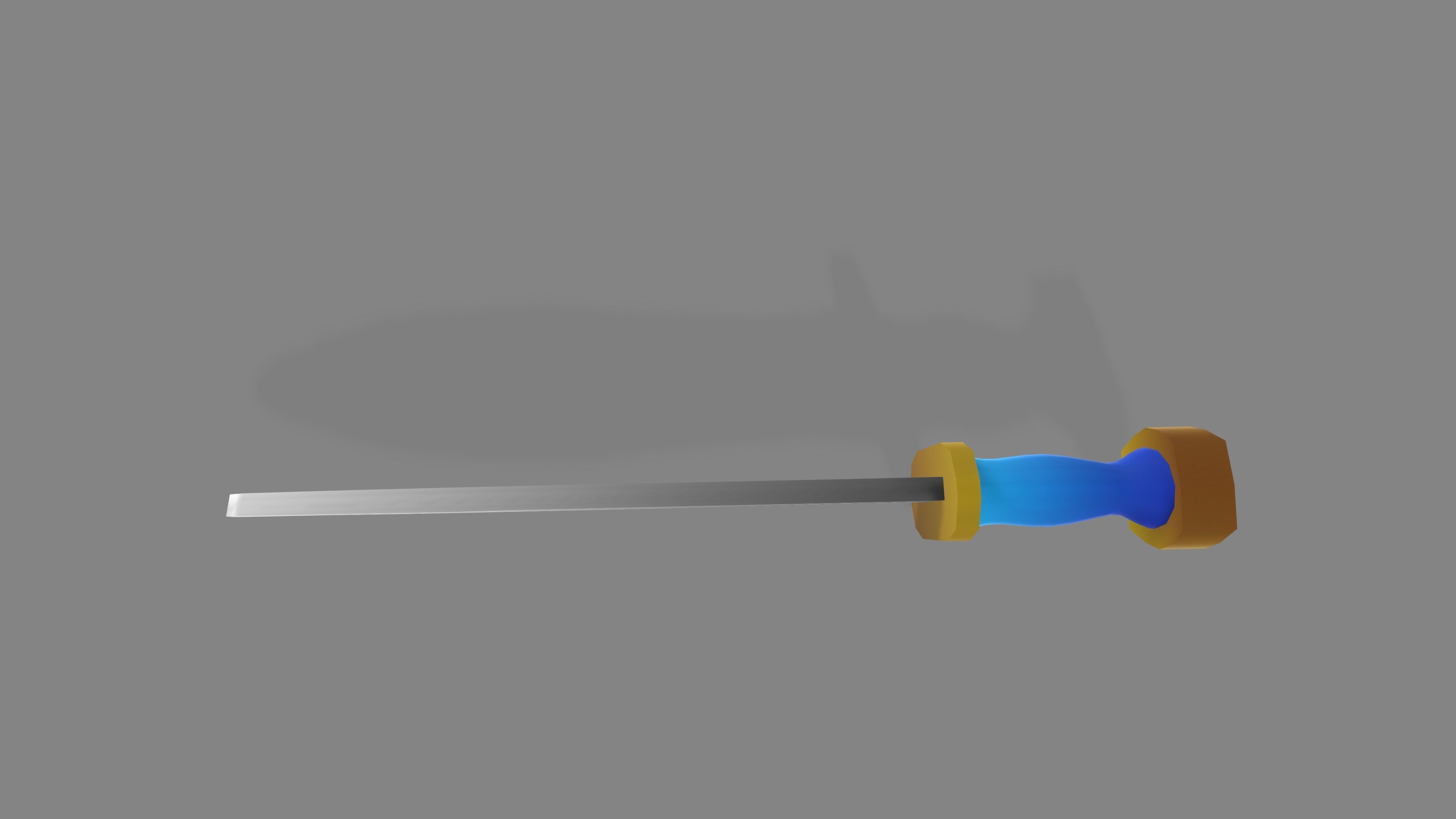 basic sword Low-poly 3D model_1