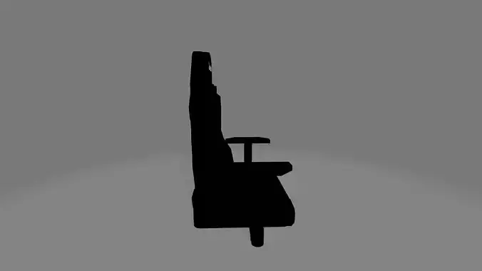 Gaming chair with no legs  Low-poly 3D model