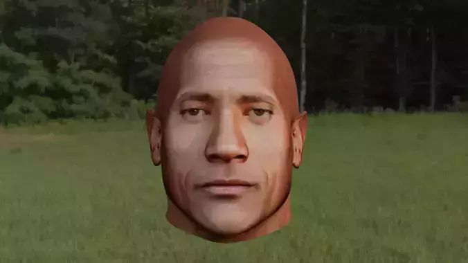 The Rock Dwayne Johnson Head Bust