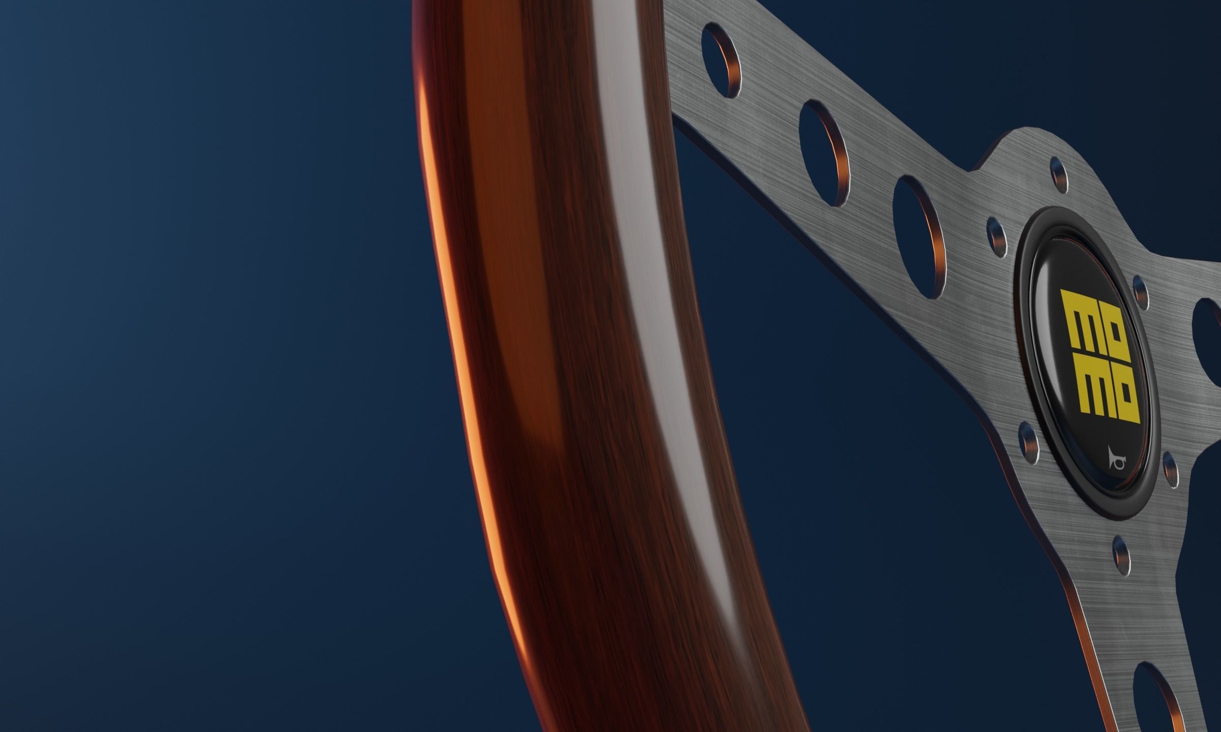 MOMO Wooden Indy Heritage Wheel 3D model_5